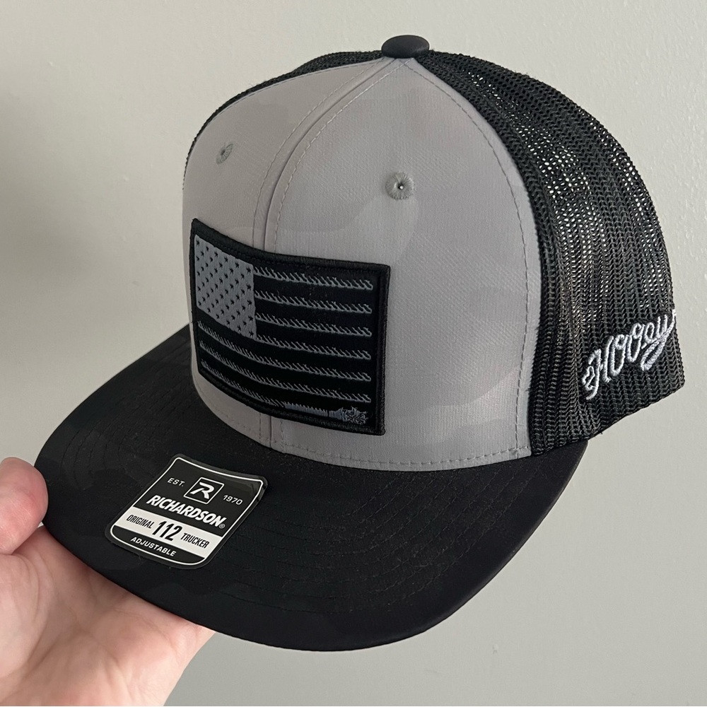 Hooey Liberty Roper Grey/Black Camo Hat (Adjustable Snapback)